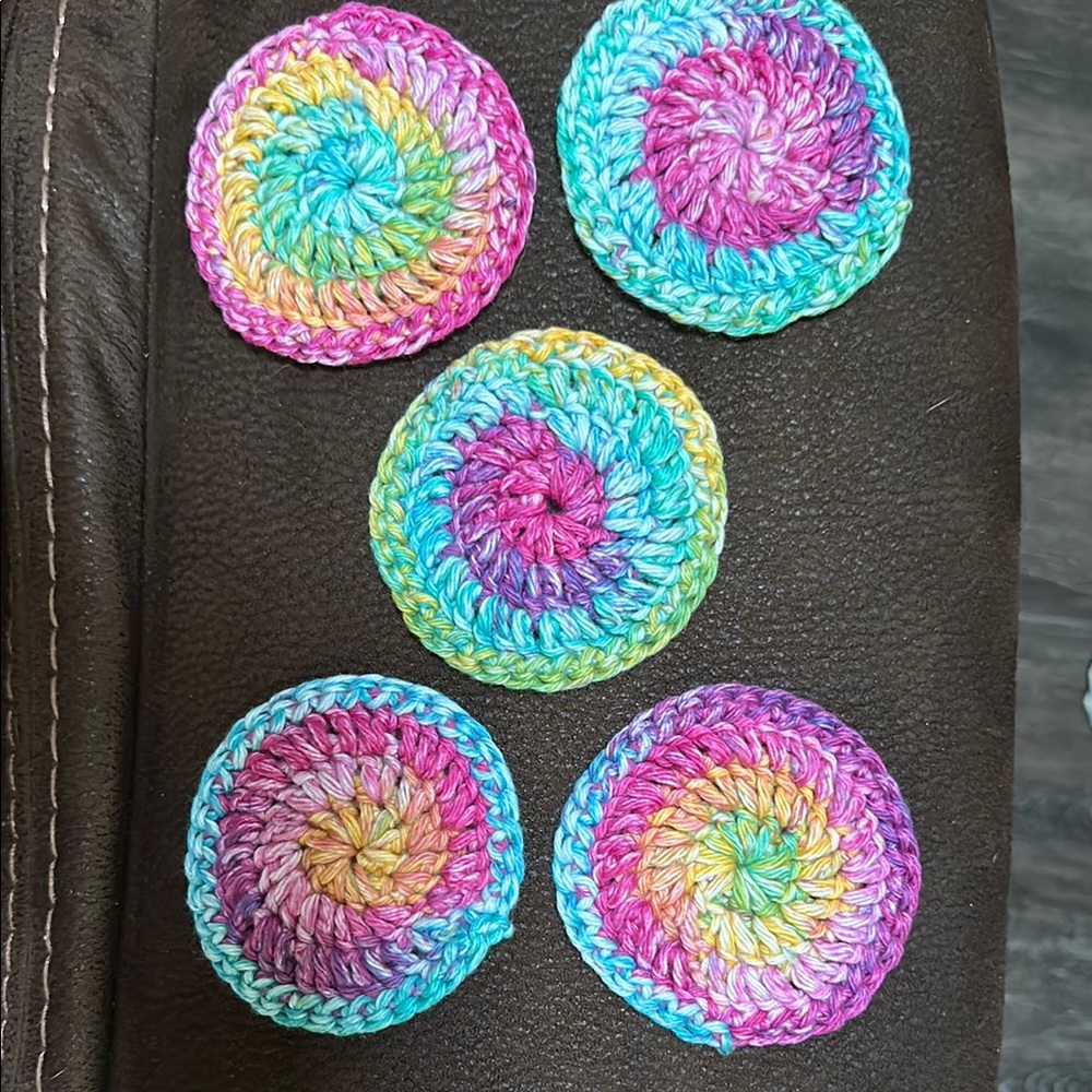 Colorful Crochet face rounds/scrubbies Set